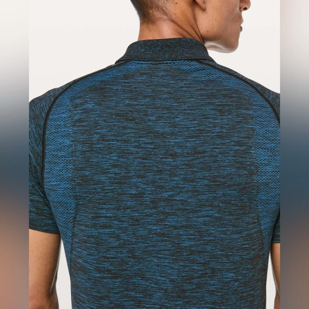 Lululemon |‎ Metal Vent Tech Polo | Baltic Blue / Black | Men’s Size Large